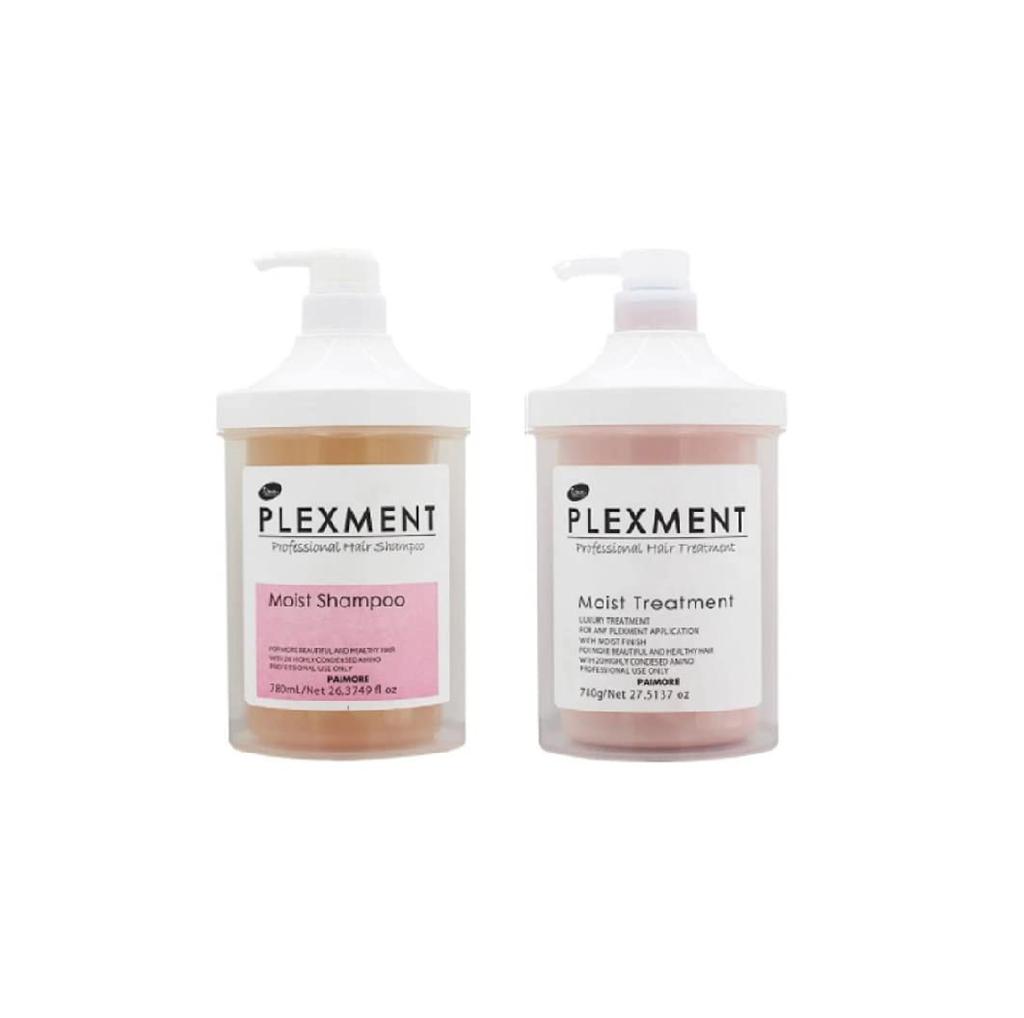 Pymore Plexment Moist Shampoo 780ml with Case Moist Treatment 780g with Case +