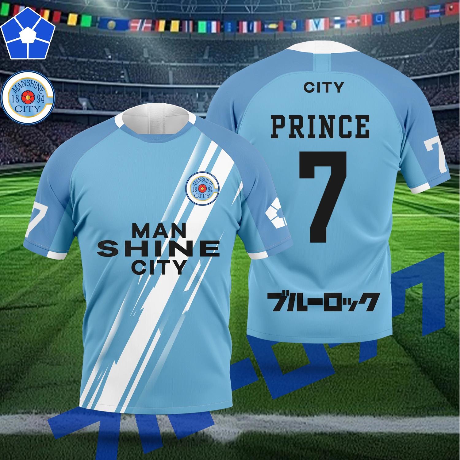 

Custom Blue Lock Manshine City Cartoon Anime NAGI Cosplay Men Jersey Summer Sports Short Sleeve Children Tee Tops Women T-shirt L