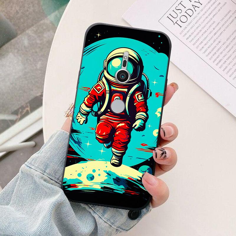 For Sony Xperia XZ1 XZ2 XZ4 Phone Case astronaut Cartoon Silicone Back Cover For Sony XZ2 XZ 4 2 1 X XA2 XA3 Plus Funda Coque