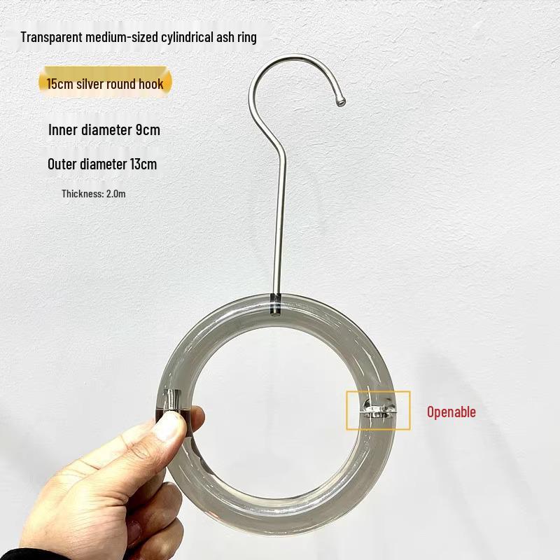 Large Transparent Crystal Acrylic Clothes Hook Clip with Stainless Steel for Socks and Pants