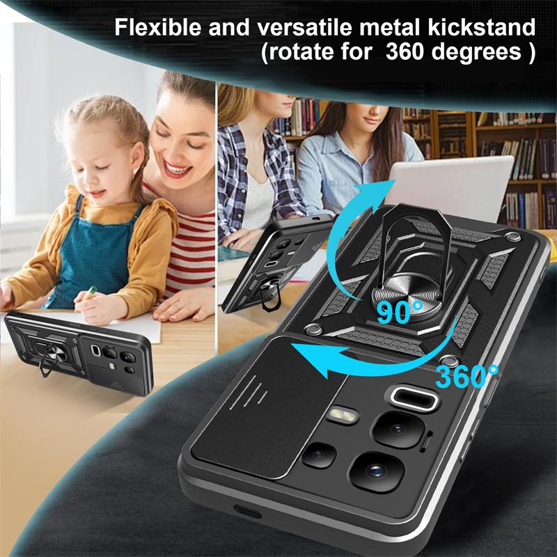 Armor Case For Infinix Note 50 Pro 4G Note 50 Pro+ 50x 5G Cover Lens Protection With Ring Magnetic Holder Coque Fundas Capa