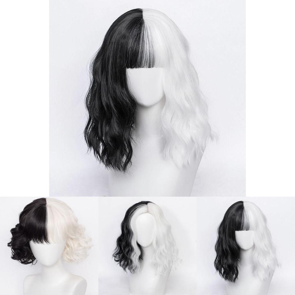 Elegant Cruella Cosplay Wig Short Hair High Temperature Fiber For Women