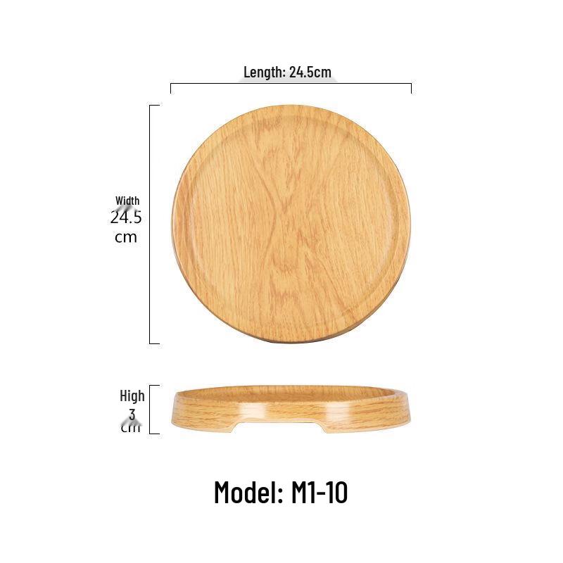 Melamine Imitation Wood Grain Serving Plate
