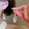 Elegant Resin Flower Water Drop Earrings: Chic Hook Design for Women