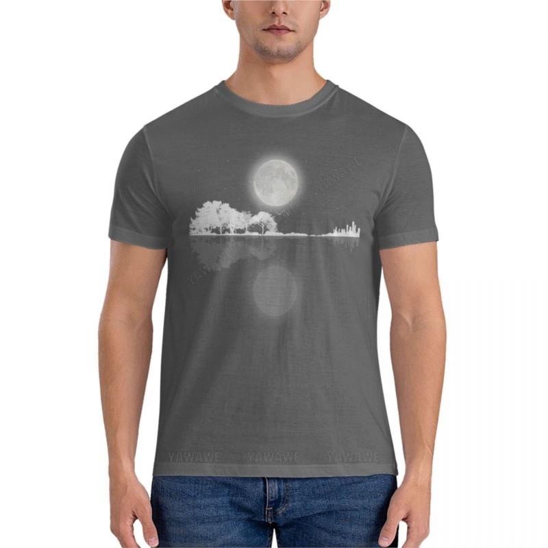 Nature Guitar Night Classic T-Shirt Short Sleeve Tee Men Boys T Shirts Boys Animal Print Shirt T Shirt Men