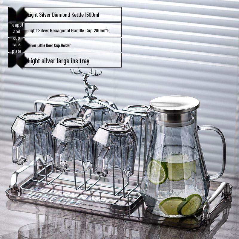 Hitzebeständiges Glasbecher-Set mit Henkel für Tee und Saft - Großes Fassungsvermögen, Hochwertiges Gefühl, Leichter Luxus Design