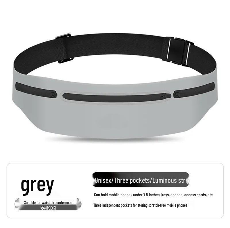 Ultra-Thin Waterproof Lycra Waist Bag with Reflective Zipper for Running