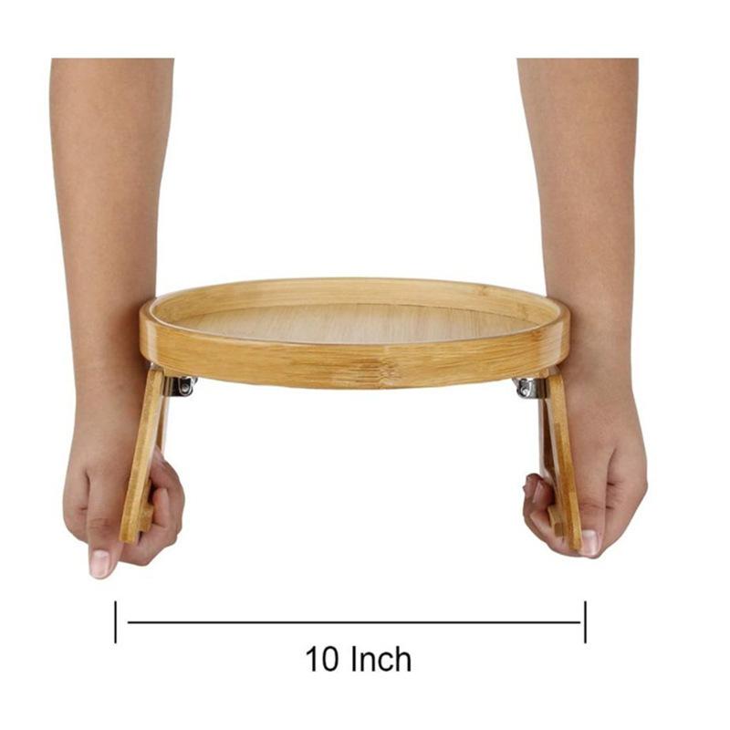 Cozy Sofa Armrest Tray Wooden Sofa Disc Foldable