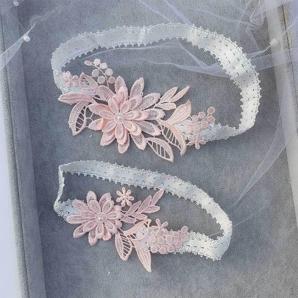 2 Sets Braut-Strumpfhalter im Married Lace Tanz-Set