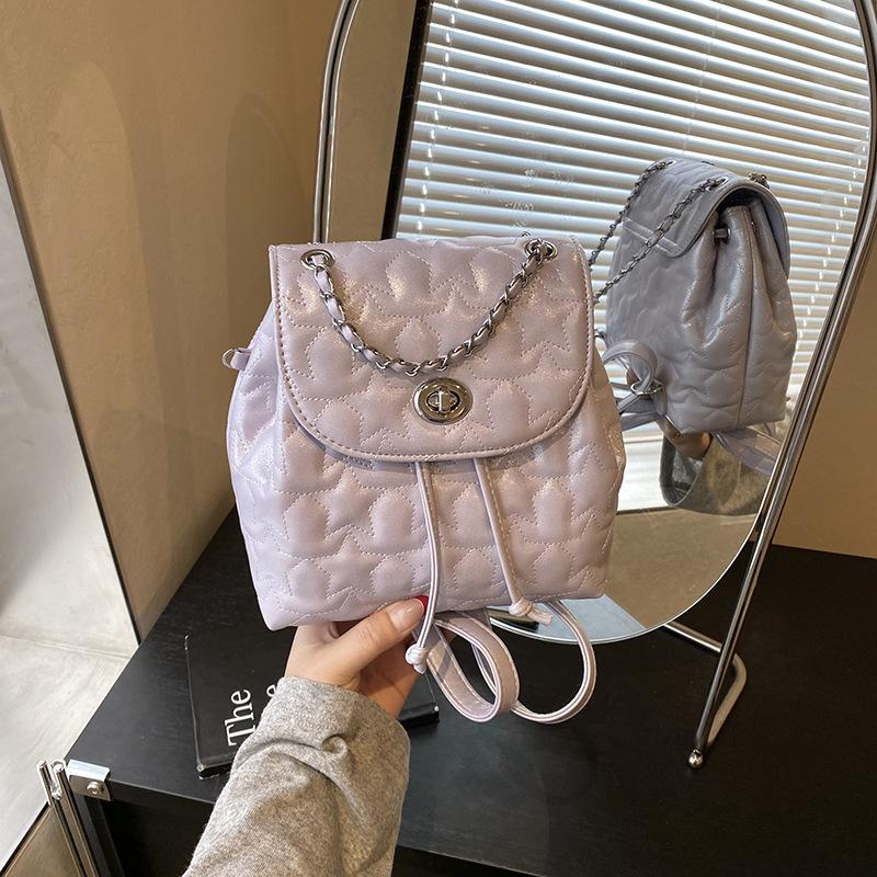 Embroidered Thread Pentagram Backpack Women's Fashion 2025 Summer New Niche Design Chain Bag Xiaoxiangfeng Backpack Women