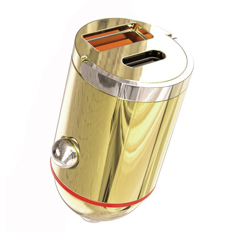 

G30J Type-C+USB Dual Port 133W High Power Hidden Pull Ring Car Charger