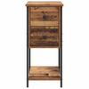 Nightstand 2 Pcs Reclaimed Wood Look 32 X 42 X 70 Cm Particleboard