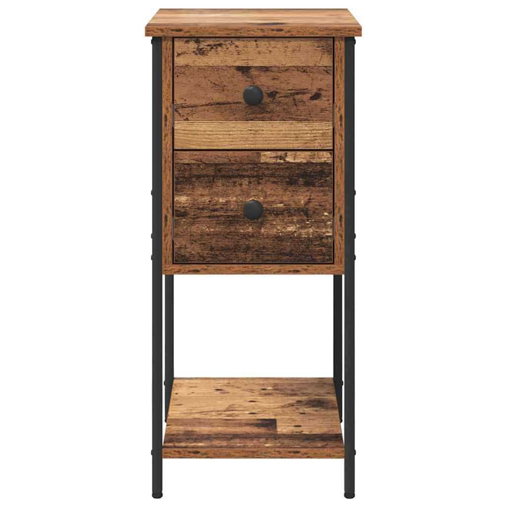 Nightstand 2 Pcs Reclaimed Wood Look 32 X 42 X 70 Cm Particleboard