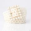 Bling Pearls Waist Belt Faux Pearl Beaded Buckle Elegant Bridal Chain Girls Dress Sash Elastic