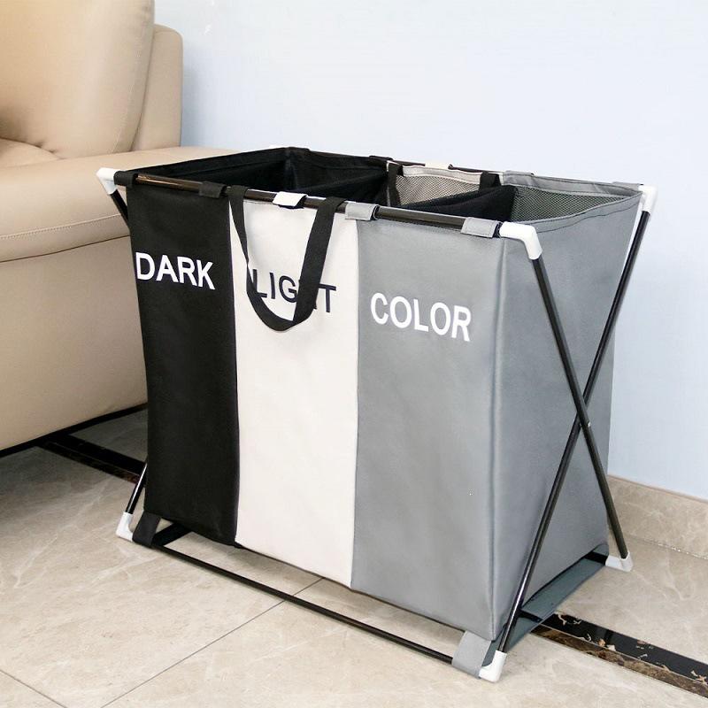 Shushi Foldable Oxford Cloth Laundry Basket with Aluminum Frame