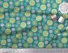 Soimoi Blue Japan Crepe Satin Fabric Stripe & Mandala Print Fabric by the Metre 42 Inch