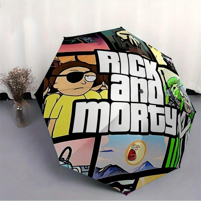 1pc Rick, Morty Windproof Automatic Umbrella, Lightweight for Women/Men, Perfect Christmas Gift a0811202
