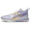 New LiNing Sonic 10 Team Cushioning Anti Slip And Wear Resistant Coverage Support Mid Top Basketball Shoes Purple Yellow ABPS015-3