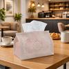 1pc Mandala Motif Persian Tissue Box | Multi-functional Napkin Dispenser, Two Sizes Available Suitable for Home, Parties, Car Decoration Vector Pale P