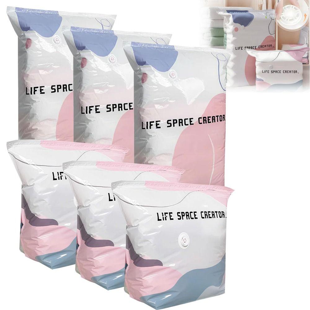 Press & Seal Vacuum Storage Bags Space Saving Cube Compression Bags Travel Packing