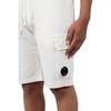 C.P. Company Drawstring Waist Solid Color Casual Shorts Men shorts White 12CMSB021A002246G103