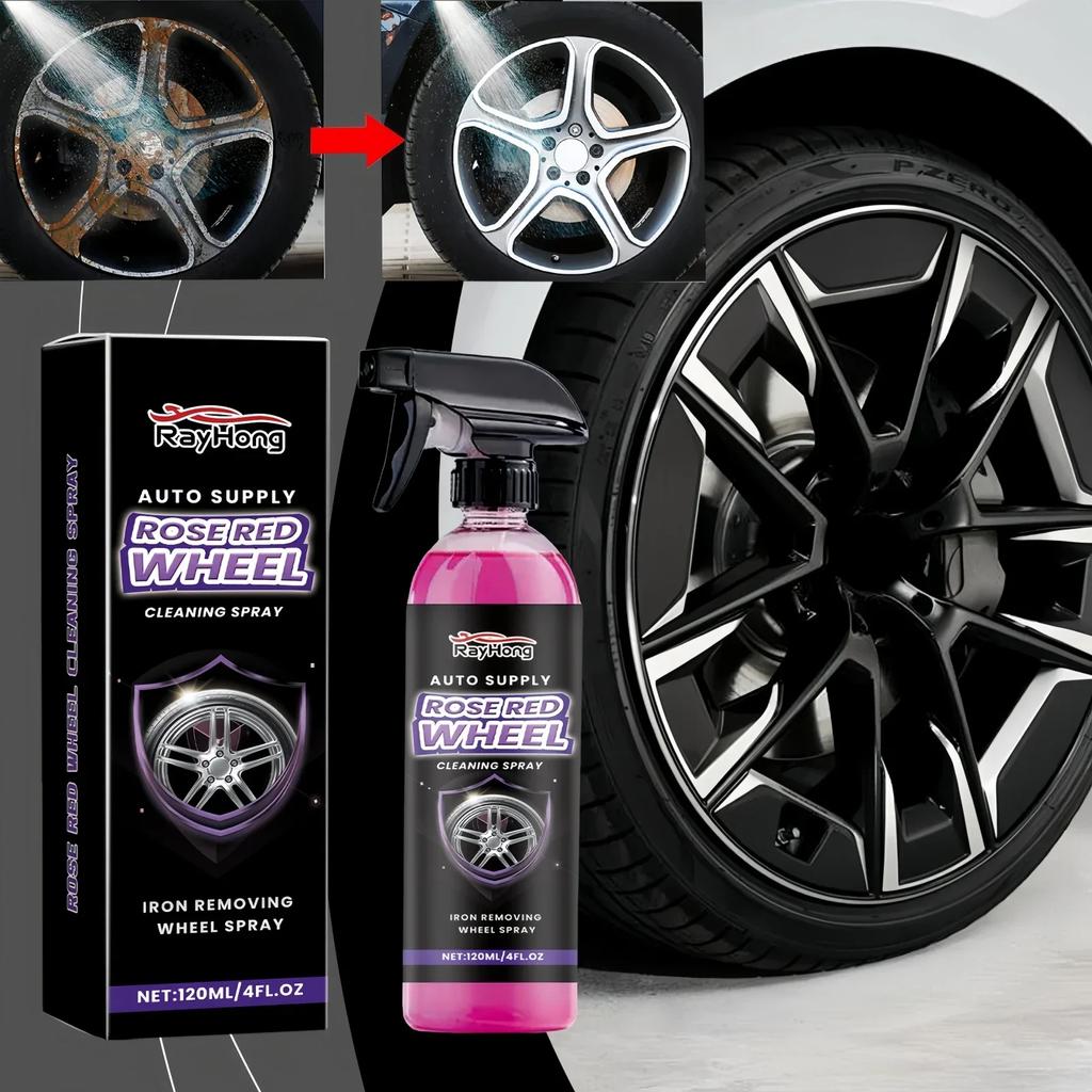 120ml Car Wheel&Tire Cleaner Brake Dust Grime Dirt Remover Alloy Rim Cleaner For Cars/Trucks/Suvs - Non-Corrosive Formula Amagi