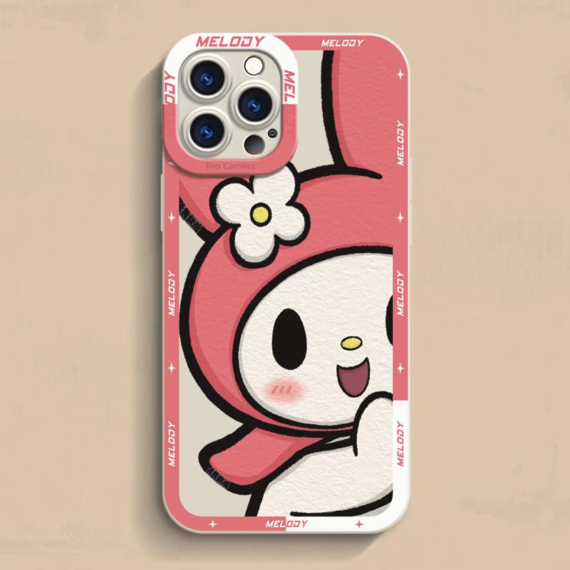 Kuromi My Melody Case For Apple iPhone 15 11 13 14 Pro Max 12 Silicone 15 Plus 11Pro Soft Phone Cover
