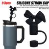 Silicone Straw Cap With Bowknot Design Leak-Proof Straw Cover For Tumblers Cups Reusable Straw Accessory For Daily Travel Use