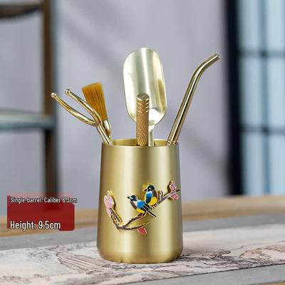 Premium Brass Tea Ceremony Six-Piece Tool Set