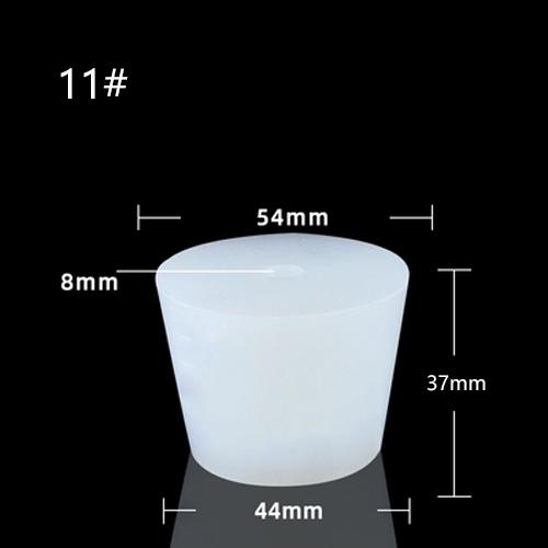 1PCS Home Brew Wine Stoppers Silicone Plug with 8mm Hole for Airlock Valve Bubbler Fermentation Exhaust Valve Silicone Rubber Plug