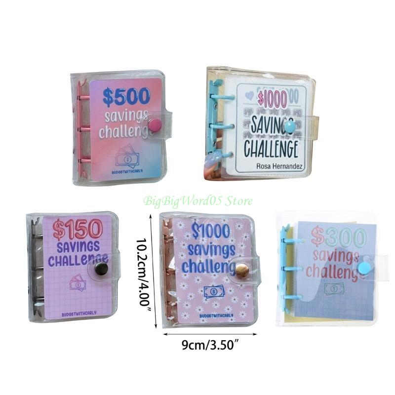 24TE 5 Styles 2025 Mini Budget Book Binder Savings Challenge $150/300/500/1000 Saving
