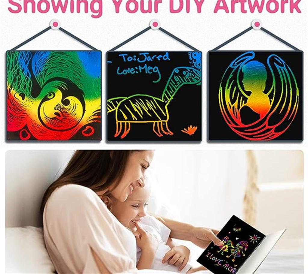 16k Scratch Book Children's Educational Colorful Scratch Paper DIY Handmade Creative Painting Scratch Painting
