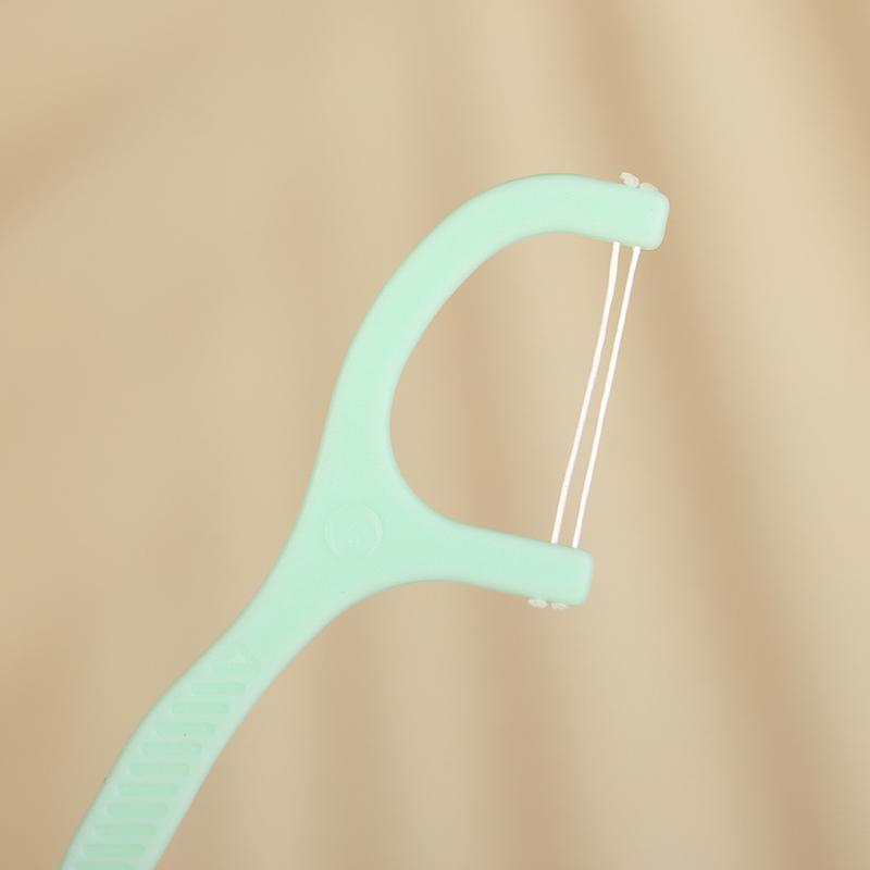 Double Line Dental Floss Mint Disposable Bow Design Portable Oral Cleaning Toothpick Floss Pick Carry-On Adult Teeth Oral Care