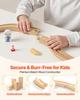 70PCS Wooden Train Set, with Magnetic Crane, Wood Train Track Toy for Kids Ages 3-8, Construction Crane Railway Set, Compatible with Major Brands,