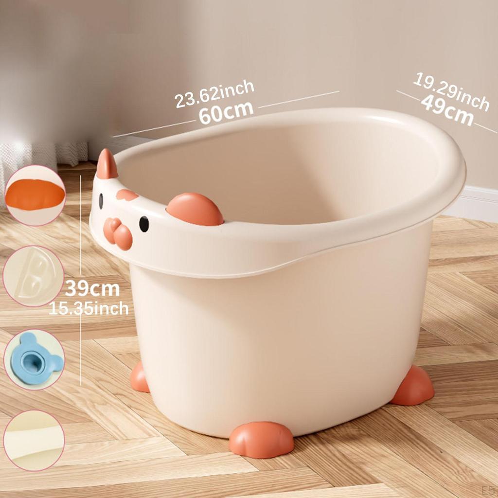 Wanna Wiaderko do Kąpieli dla Noworodków Spód z Antypoślizgiem Do Siedzenia i Moczenia Basenik Prysznicowy Wiek 5-8 Lat