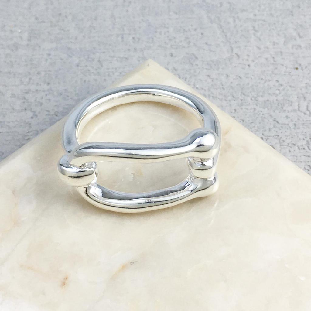 Personalized European UNOde50 Horseshoe Buckle Ring - Unique High-End Couple Design
