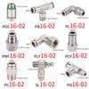 SUS 304 Edelstahl Pneumatikschlauchfitting PC PCF PL PE PU 8mm Vollmetall Schnellverschluss Rohrverbinder Gelenk 1/2 1/8 1/4 3/8 Motordichtungen 6