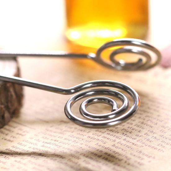 304 Nerezová naběračka na med ocelová spirálka na kávu Míchací tyč s dlouhým míchadlem