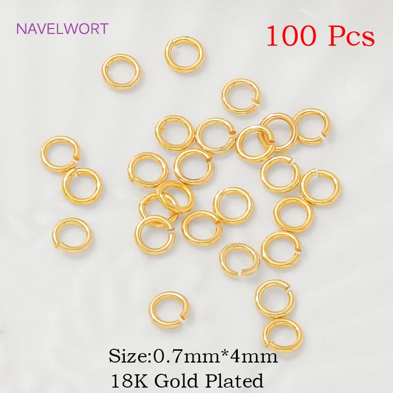 

4-8mm 14K/18K Gold Plated Split Rings Connecting Rings,Brass Open Jump Ring For Jewelry Making Supplies,Accessories For Jewelry