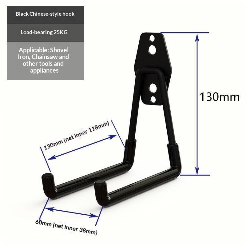 Heavy Duty Wall Mount Iron Hook Anti-Slip Garage Organizer Hanger for Bicycle Ladder Yard Tool Storage