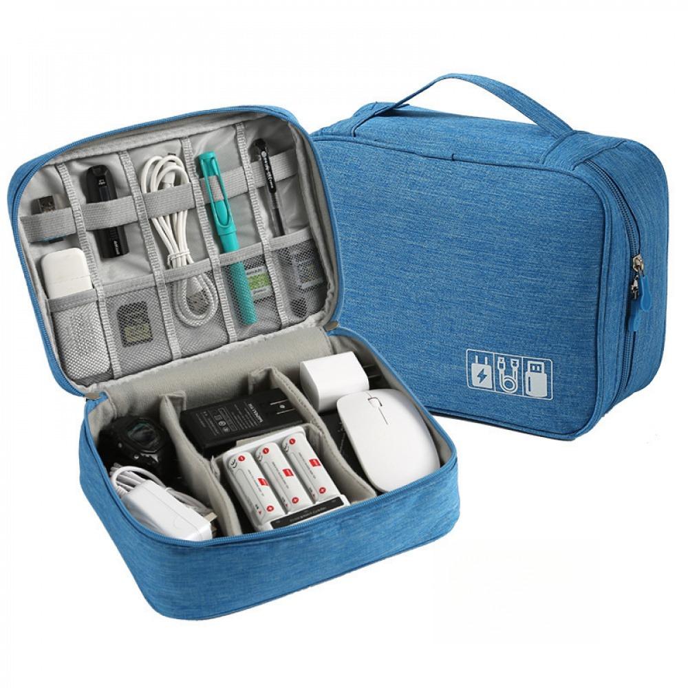 Borsa portaoggetti per cavi Organizzatore elettronico digitale impermeabile Porta dati USB portatile Borsa portaoggetti per cavo da viaggio
