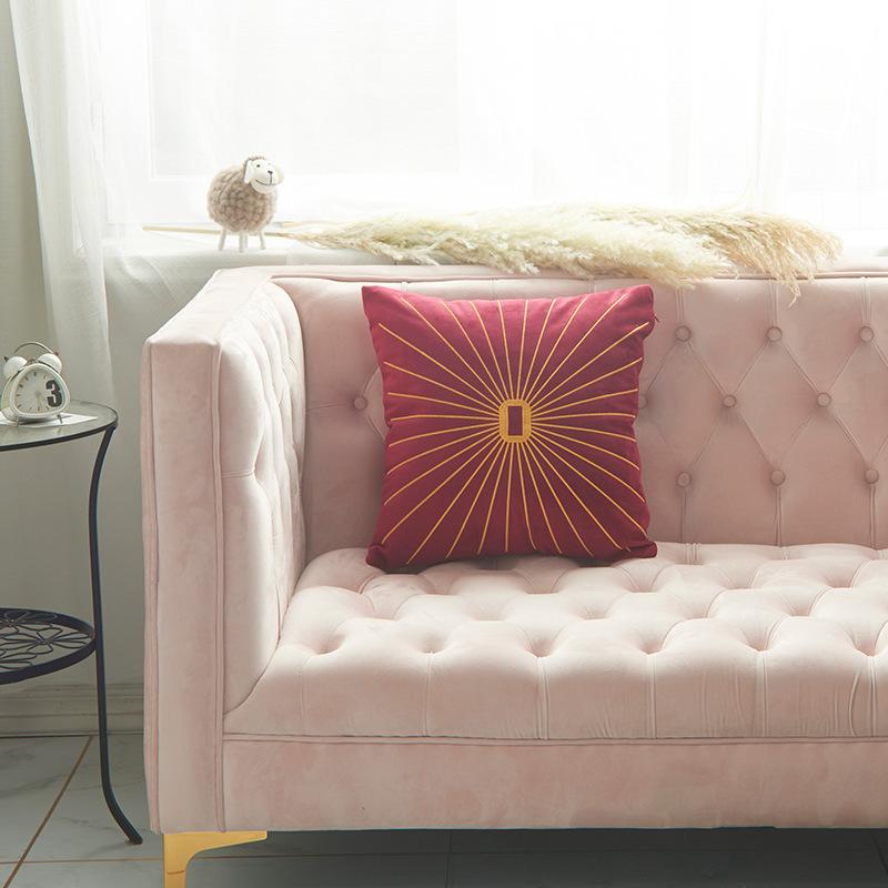 Dutch Velvet Gold Thread Embroidery Pillow Cover New Thickened Style Home Plush Cushion Cover Without Core
