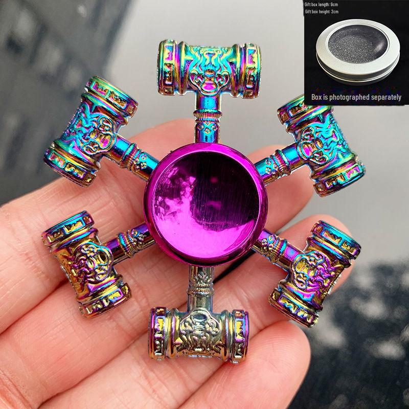 Leuchtendes, buntes Fingergyroskop aus Metall – cooles Dekompressionsspielzeug als Geschenk für Jungen und Schüler