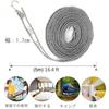 AMUU Travel Clothes Drying Rope, 2-Pack, Approx. 5m, Windproof, with Slits for Hanging Drying Rope, Portable, Ideal for Camping, Rainy Season, and Ind
