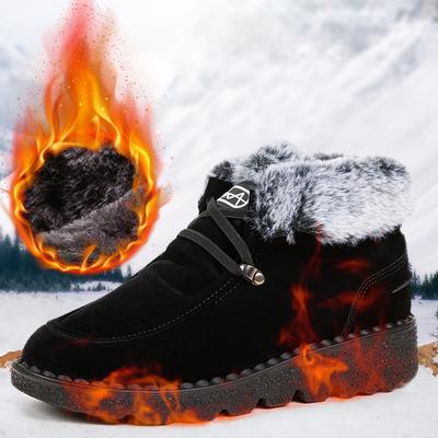 Χειμερινές Μπότες Χιονιού με Επίπεδη Σόλα για Γυναίκες Φθινόπωρο και Χειμώνας Νέο Είδος, Μεγάλη Στρογγυλή Μύτη Δέσιμο με Κορδόνια Βελούδινες Χοντρές Κοντές Μπότες