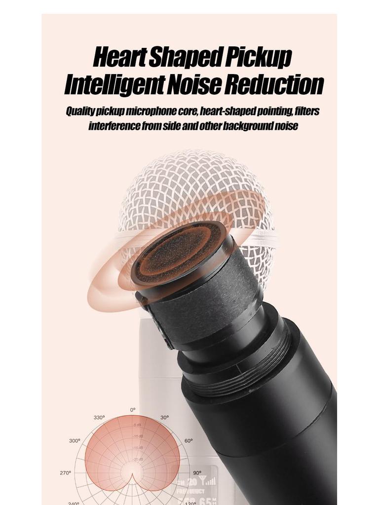 Dual-Purpose Wireless Handheld Microphone: Ideal for Home, Stage, Weddings, and Live Performances
