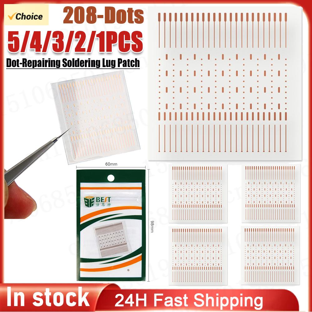 1-5PCS 208 Dot Repair Spots Dot-Repairing Soldering Lug Patch Copper Solder Lugs for Microsoldering Jumpwire Phone Repair
