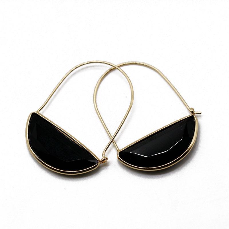 Female Cut Semi-circular Versatile and Personalized Minimalist Earrings