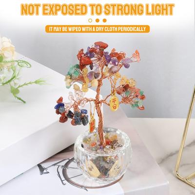 Faux Crystal Tree Creative Crystal Tree Life Bonsai Decor Crystals Stones Get Rich Trees for Office Living Room Home Decoration