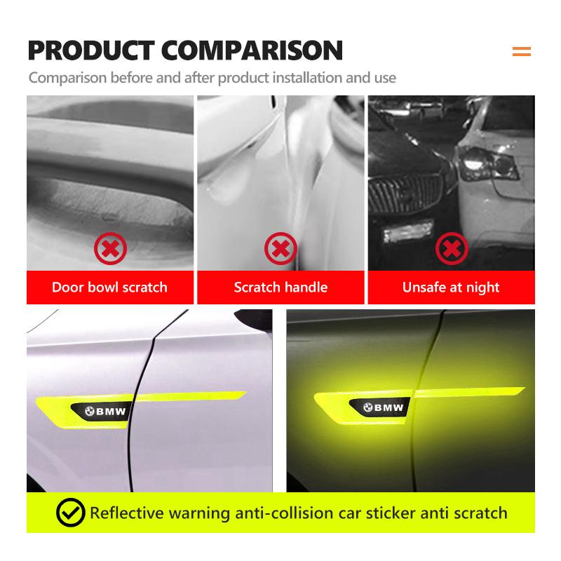 For BMW Car Fender Door Safety Anti-collision Protection Sticker Auto Body Reflective Strip M3 M5 X3 E93 F10 F20 F30 F40 F15 F25